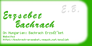 erzsebet bachrach business card